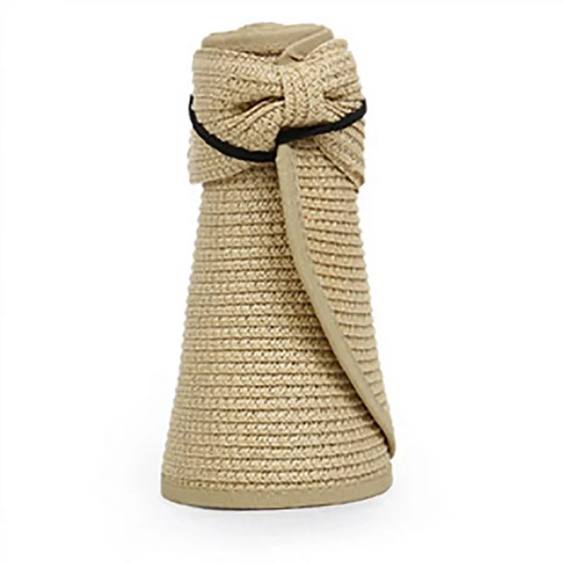 Women Visors Hat Foldable Sun Hat Wide Large Brim Beach Hats Straw Hat chapeau femme Beach UV Protection Cap