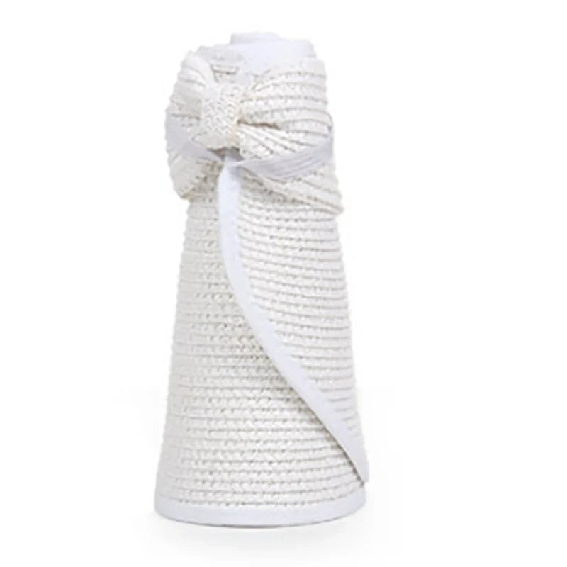 Women Visors Hat Foldable Sun Hat Wide Large Brim Beach Hats Straw Hat chapeau femme Beach UV Protection Cap