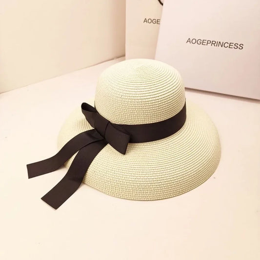 Retro Sun Hat Practical Soft Round Top Sun Hat Straw Beach Hat Women